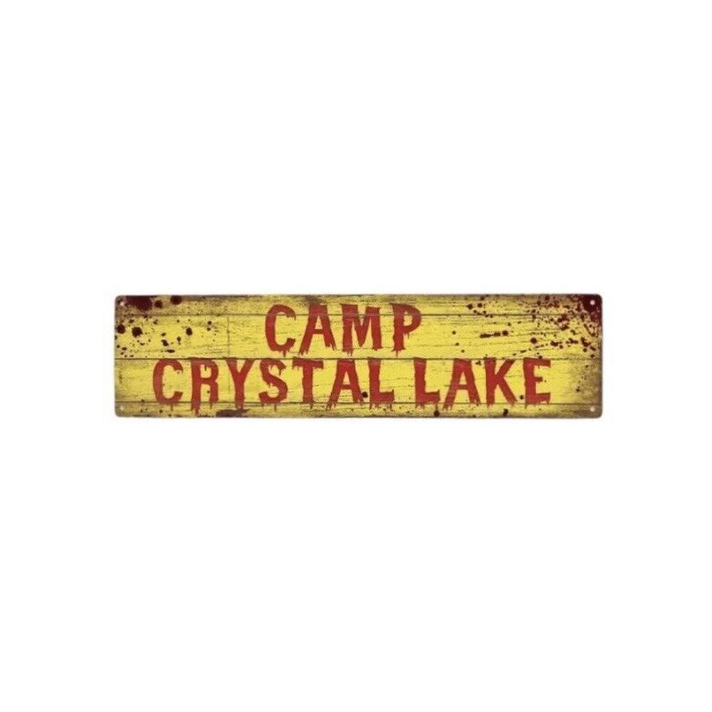 Horror Movie Friday the 13th Jason Vorhees Camp Crystal Lake Tin Metal Sign